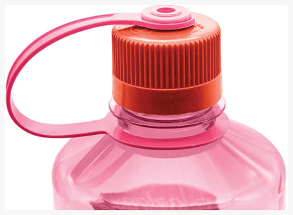 Nalgene Narrow Mouth Sustain 32 oz Bottle Flamingo Pink w/Orange Cap