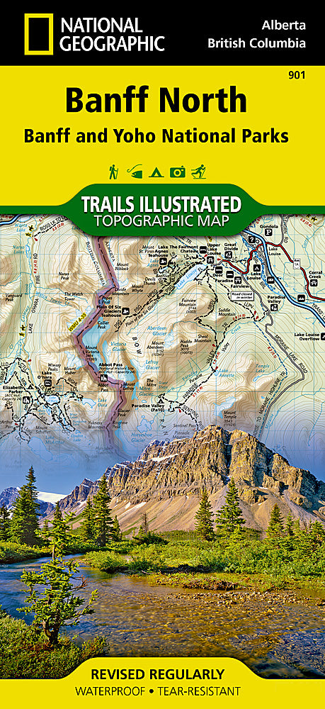 National Geographic Trails Illustrated Alberta/BC Canada Banff North Map TI00000901