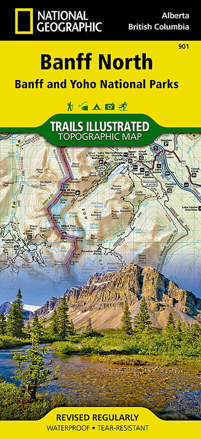 National Geographic Trails Illustrated Alberta/BC Canada Banff North Map TI00000901