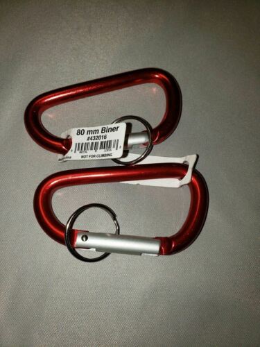 Liberty Mountain Multi-Biner 80mm (3.15") HA Aluminum Carabiners Red 2-Pack