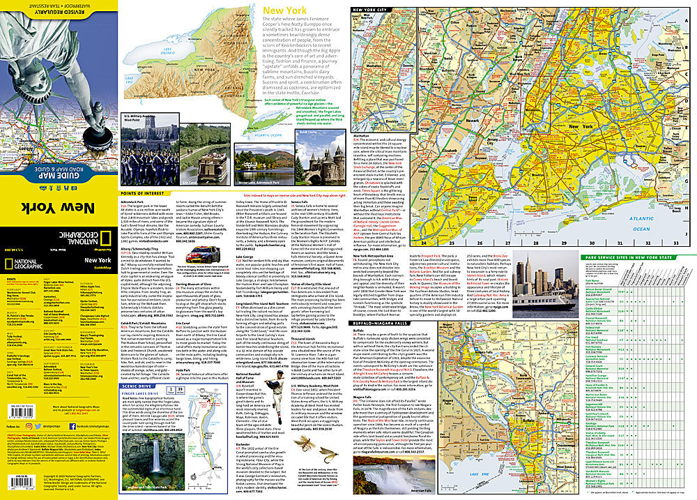 National Geographic Guide Map NY York Road Map & Travel Guide GM01020483