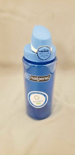 Nalgene Atlantis Wide Mouth 20oz Water Bottle Blue w/Blue OTF Cap - BPA Free