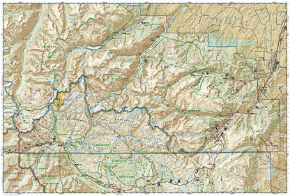 National Geographic Absorka-Beartooth Wilderness Map Pack Bundle TI01021272B