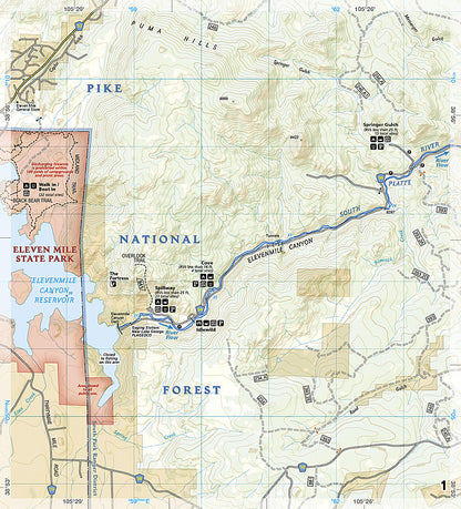 National Geographic South Platte River Elevenmile-Chatfield Map Guide TI00002302