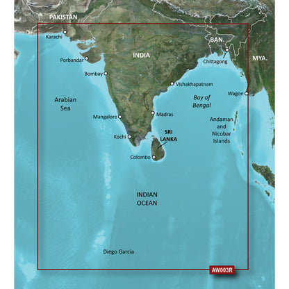 Garmin BlueChart g2 HD - HXAW003R - Indian Subcontinent - microSD/SD [010-C0755-20]