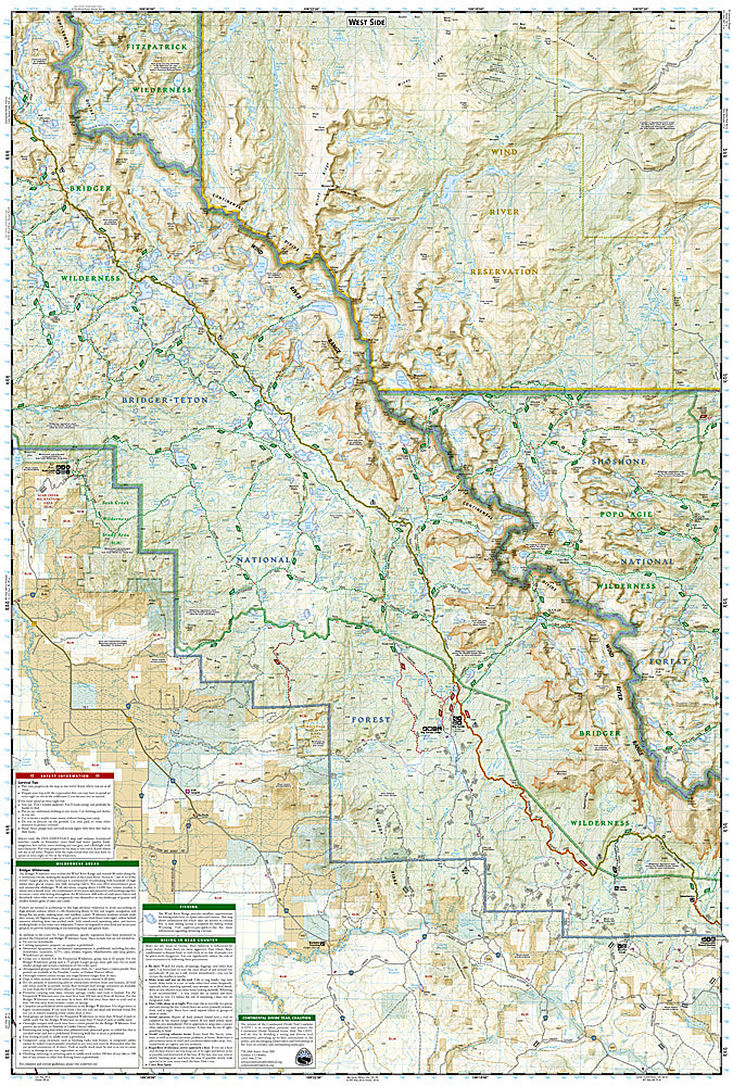 National Geographic Wind River Range Map Pack Bundle TI01021281B