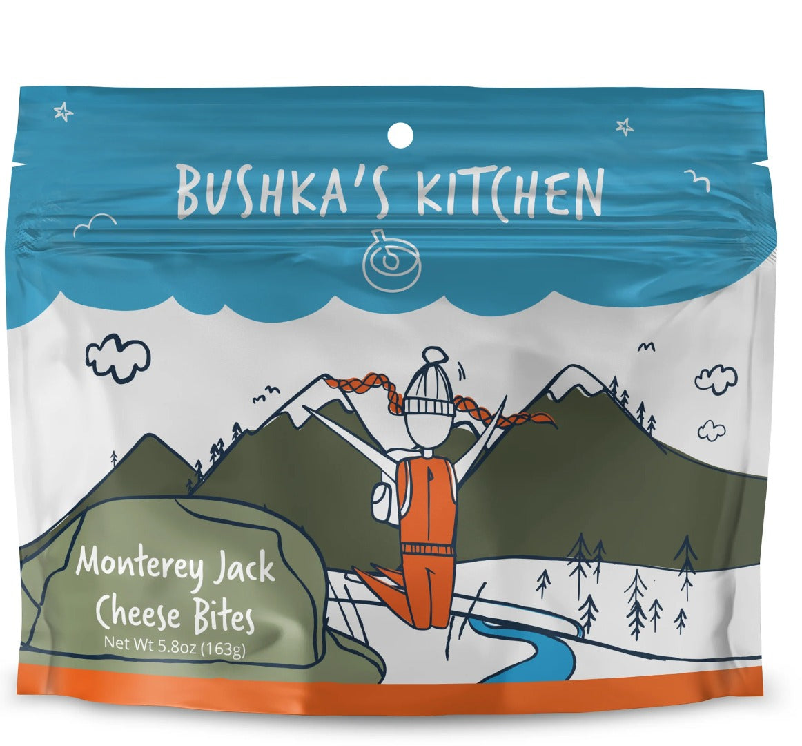 Bushka's Kitchen Monterey Jack Cheese Bites 10-Servings Freeze Dried Food Pouch