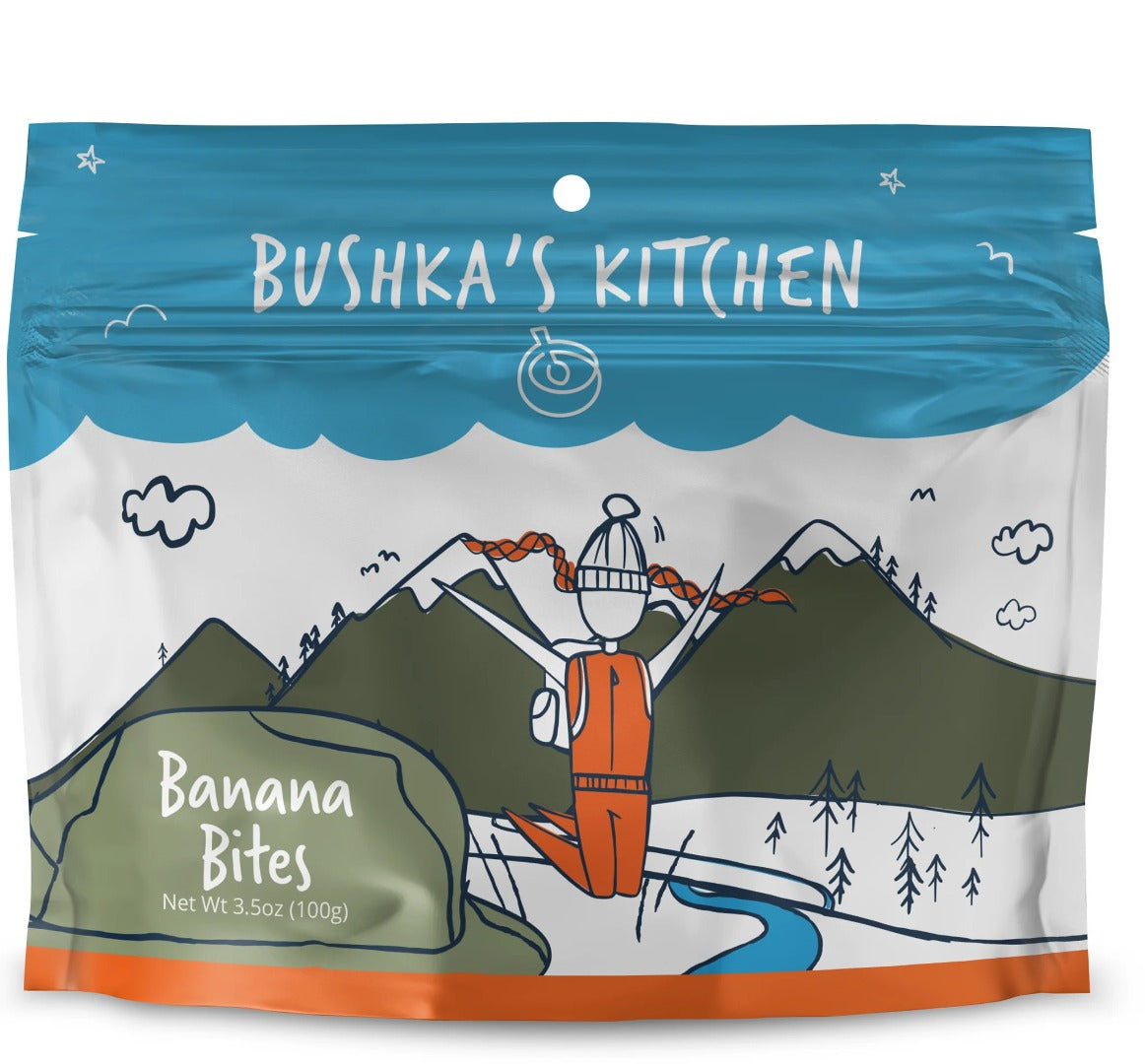 Bushka's Kitchen Organic Banana Bites 3-Servings Freeze Dried Food Pouch
