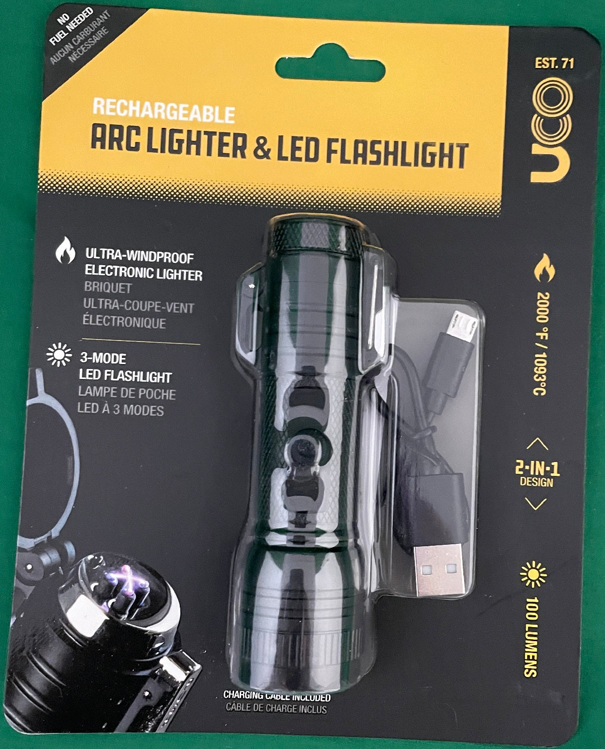 UCO Rechargeable Arc Lighter & LED Flashlight MT-TORCH-ARC