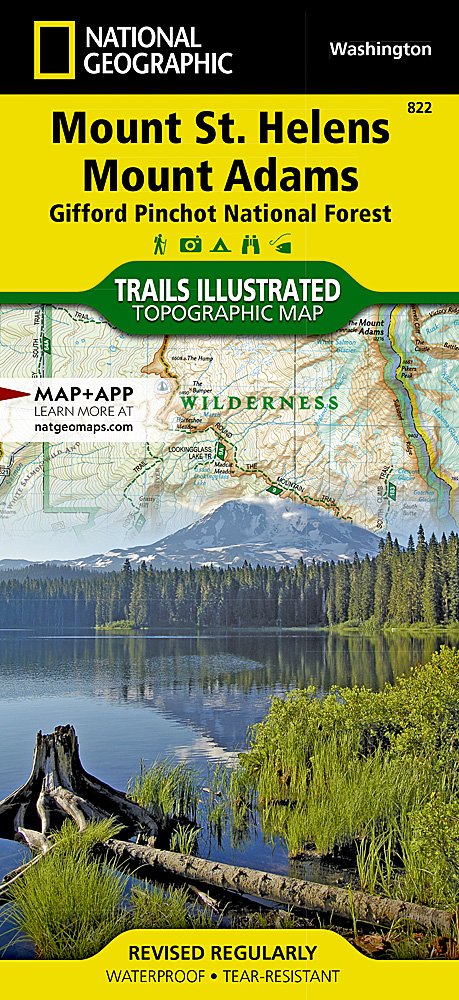 National Geographic Trails Illustrated WA Mt St Helens/ Mt Adams/Gifford Map 822