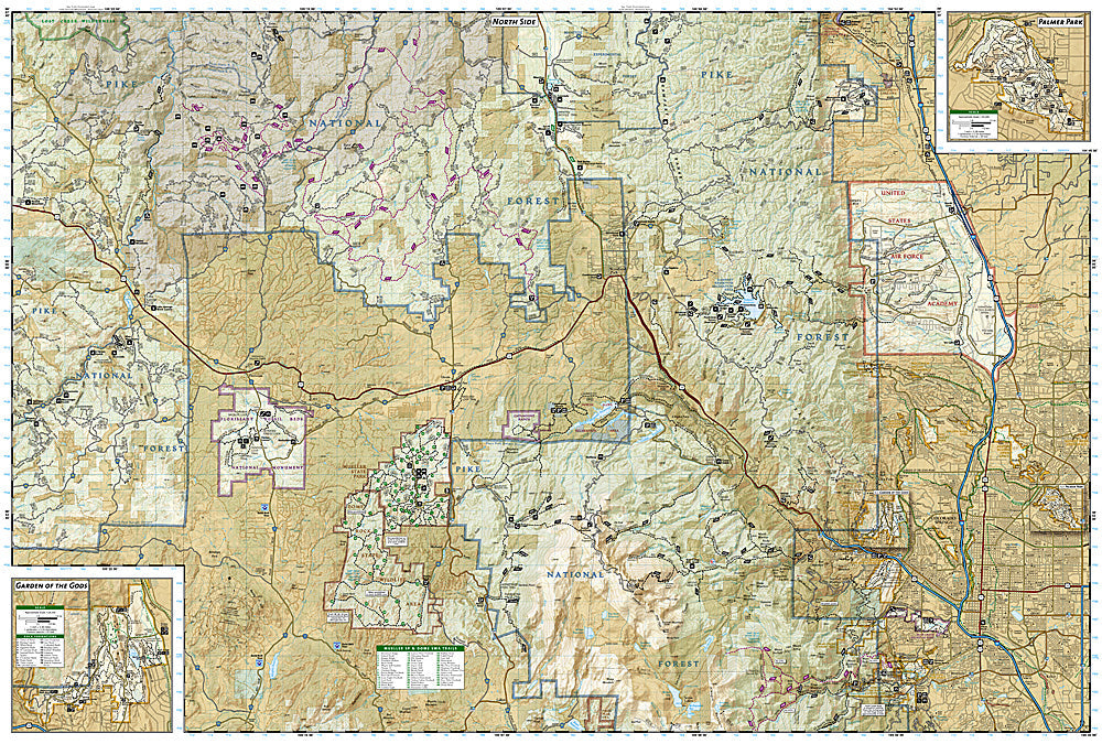 National Geographic Trails Illustrated Colorado Pikes Peak / Canyon City Map TI00000137