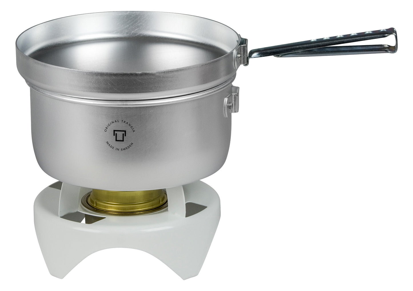 Trangia Open Spirit Camping Set w/Alcohol Stove, 1.5L Pot, Frypan, Handle 624-23