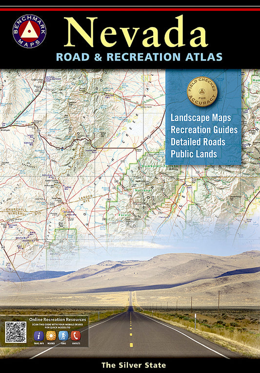 National Geographic Benchmark Nevada NV Road & Recreation Atlas Map BE0BENNVAT