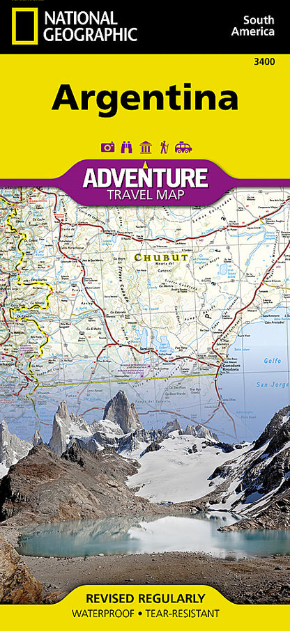 National Geographic Adventure Map Argentina South America AD00003400