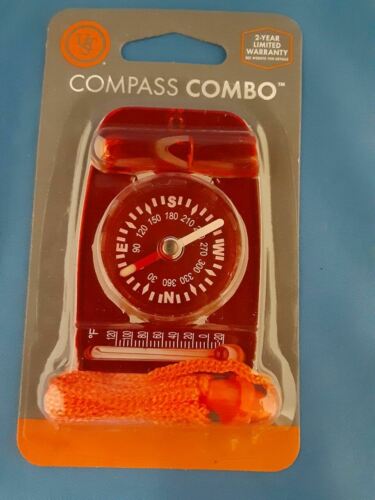 Ultimate Survival UST Combo Compass w/Thermometer, Whistle, Breakaway Lanyard