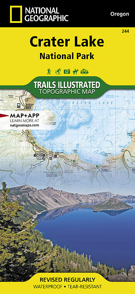 National Geographic Trails Illustrated Oregon Crater Lake National Park Map TI00000244