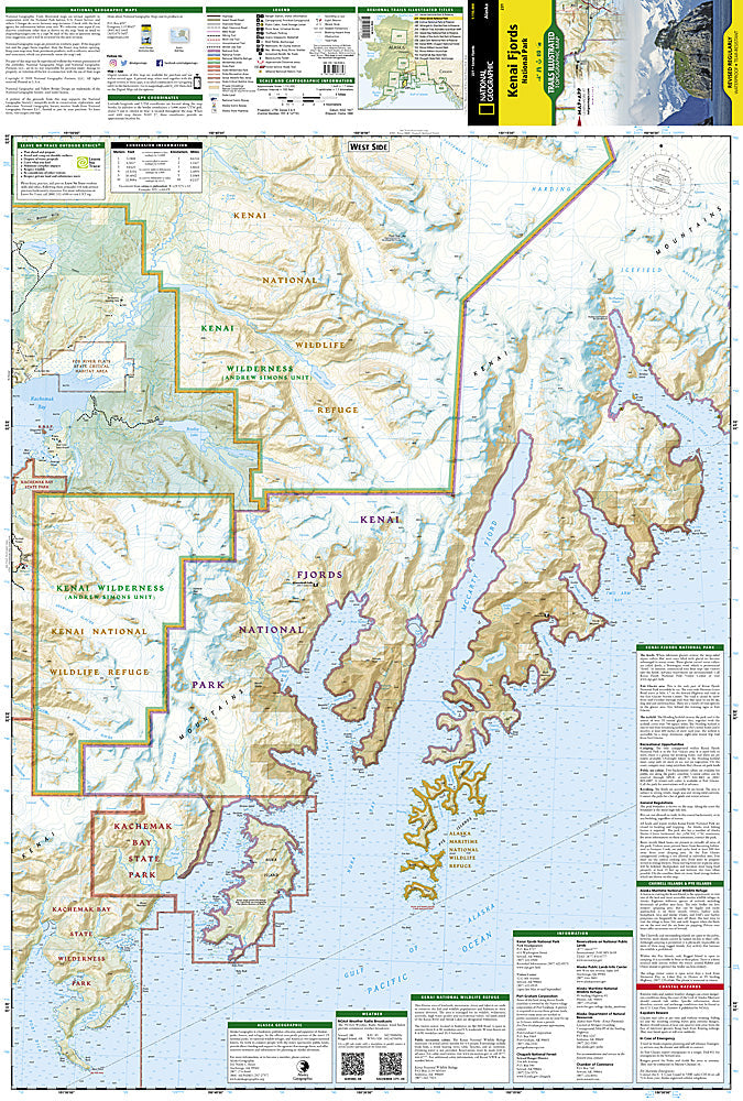 National Geographic Trails Illustrated Alaska Kenai Fjords National Park Map TI00000231