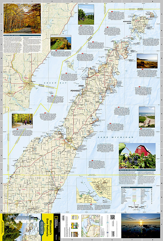 National Geographic Wisconsin's Door Peninsula Destination Touring Map DM01020695