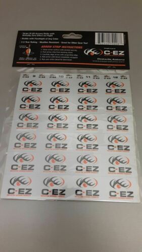 C-EZ Highly Reflective Numbered Wraps 1-Window 12-Arrow 9-Treestand Black/Orange