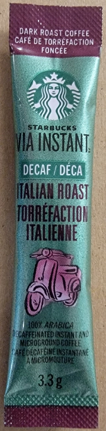 Starbucks VIA Italian Roast Decaf Coffee Single