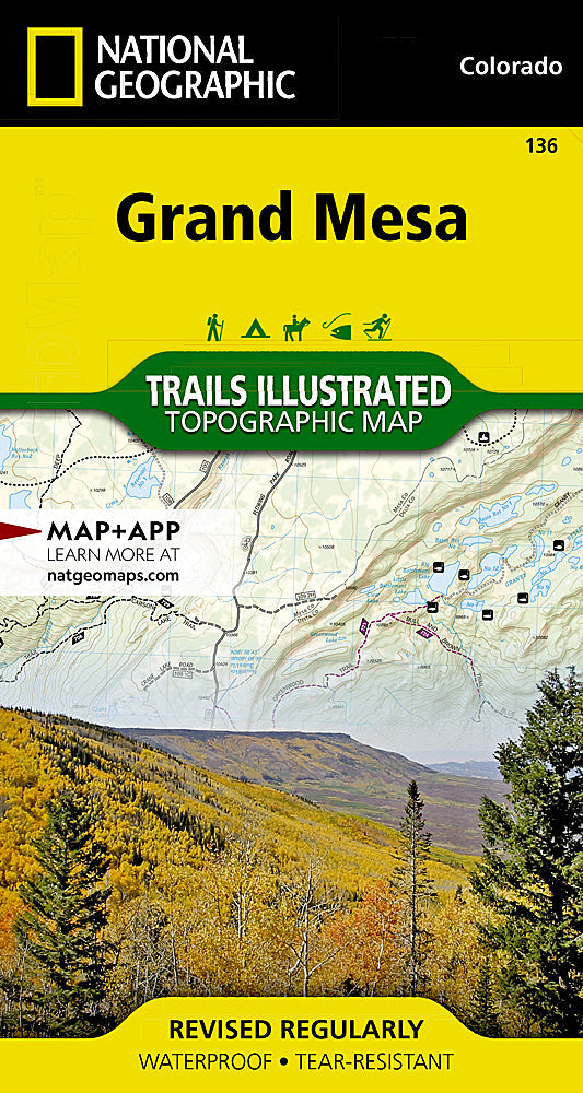 National Geographic Trails Illustrated Colorado Grand Mesa Topo Trail Map TI00000136