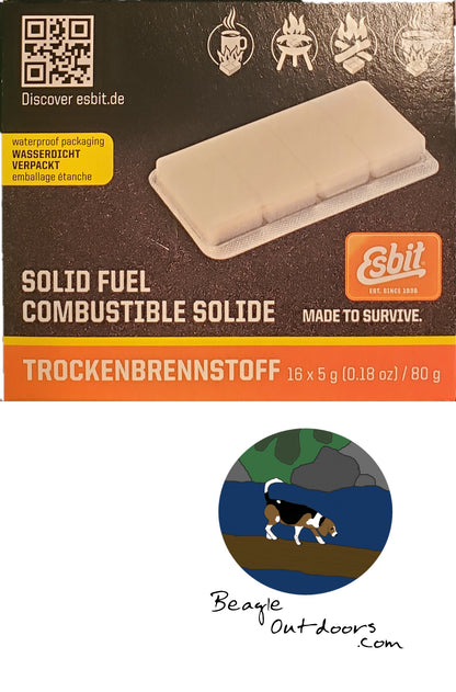 Esbit 5gx16 Solid Fuel Tablets E-FUEL-16X5