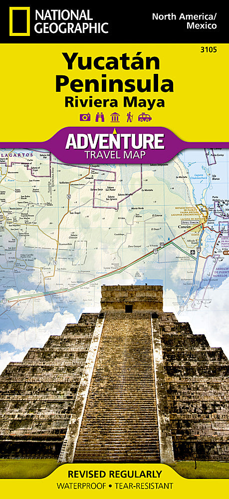 National Geographic Adventure Map Northern Yucatan Peninsula: Maya 3105
