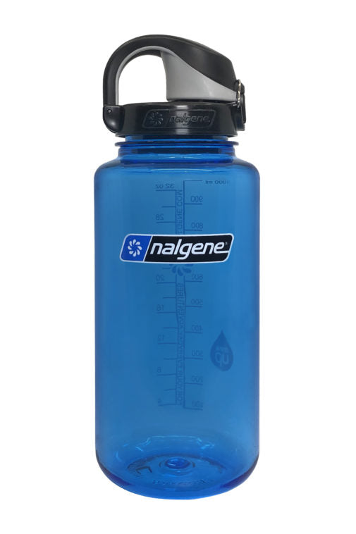 Nalgene OTF Wide Mouth 32oz Bottle Blue w/Black OTF Cap