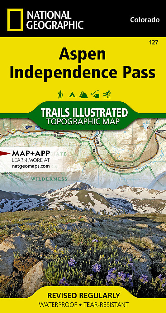 National Geographic Trails Illustrated Colorado Aspen Independence Pass Map TI00000127