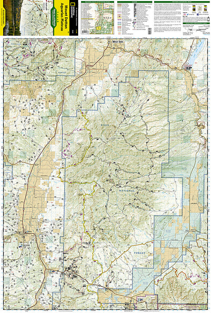 National Geographic UT Paunsaugunt Plateau MT Dutton Trails Illustrated Map TI00000705