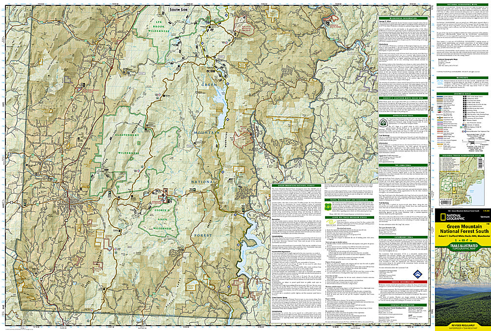 National Geographic VT Green Mountain NF Map Pack Bundle TI01021128B