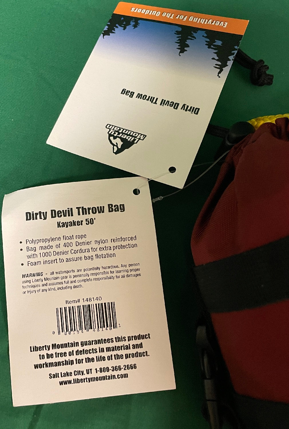 Liberty Mountain Kayaker Throw Bag w/50' Rope 148140