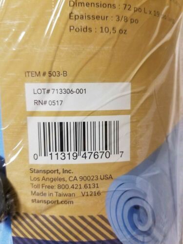 Stansport Backpacking Camping Closed Cell Foam Sleeping Pad 72" x 19" x 3/8"