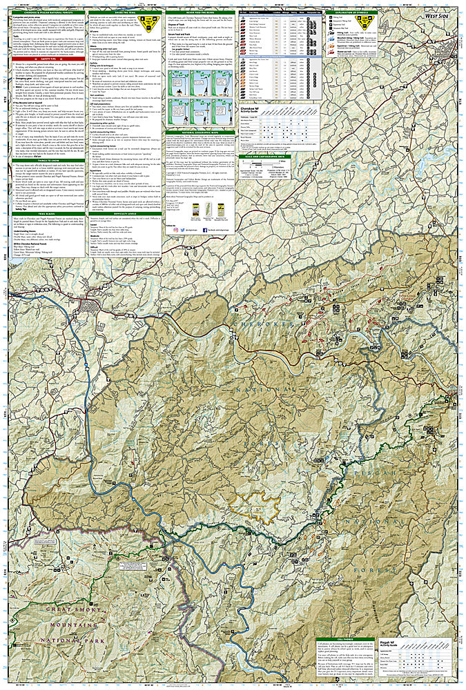 National Geographic Cherokee Nat Forest Map Pack Bundle TI01021243B