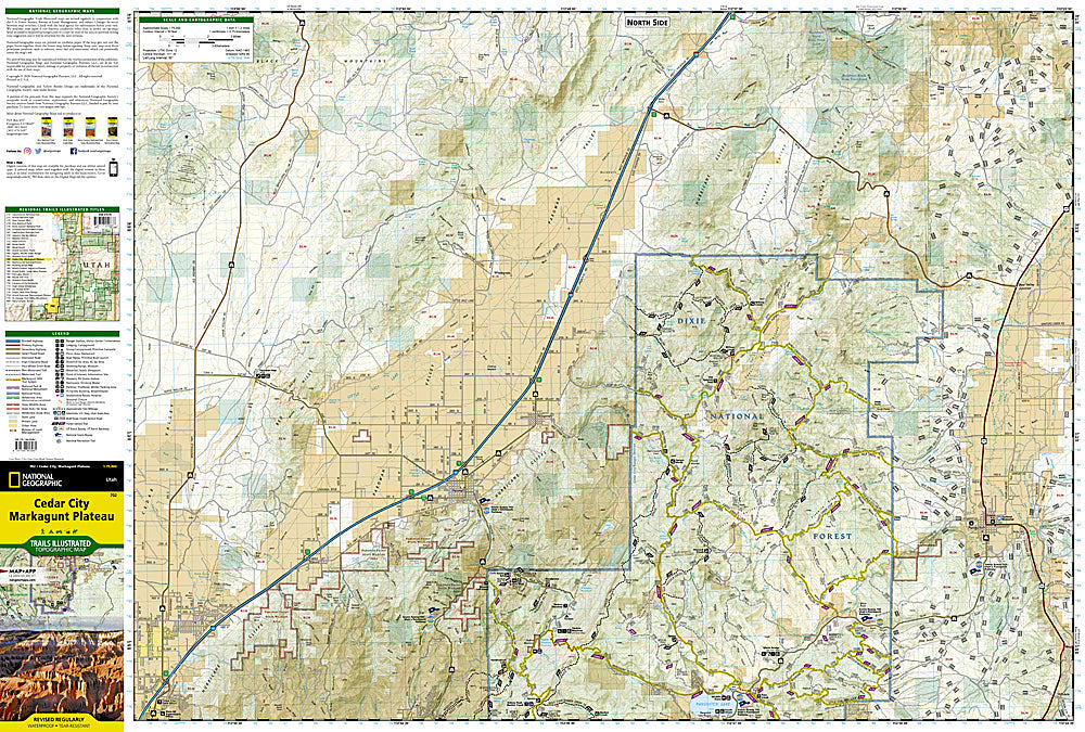 National Geographic UT Cedar Mtn/ Pine Valley Mtn Trails Illustrated Map TI00000702