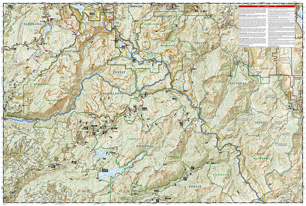 National Geographic Trails Illustrated CA Carson-Iceburg/Emigrant/Mokleumne TI00000807