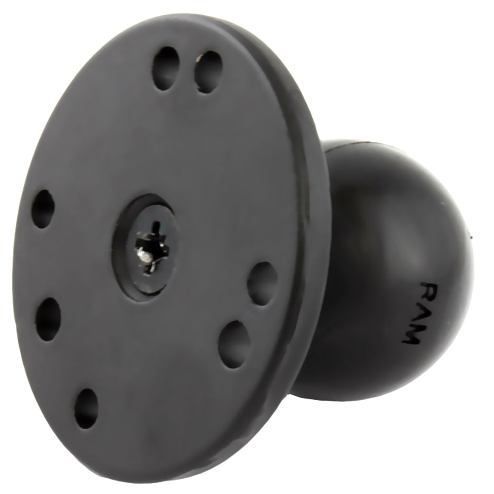 RAM Mount 2.5" Round Base w/0.31-18 Female Thread & 1.5" Ball - AMPs Pattern [RAM-202U-MT1]