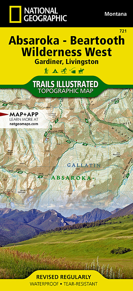 National Geographic Absorka-Beartooth Wilderness Map Pack Bundle TI01021272B