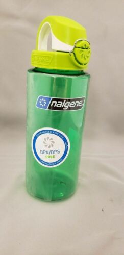 Nalgene Atlantis Wide Mouth 20oz Water Bottle Green w/Green OTF Cap - BPA Free