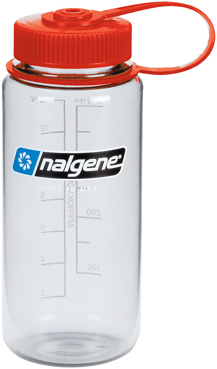 Nalgene Wide Mouth Sustain 16 oz Bottle Clear w/Red Cap