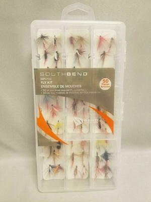 South Bend Fishing 50-Piece Fly Assortment w/Box - 50 Best Selling Flies SBFLY50