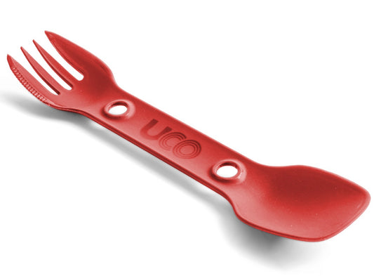 UCO Utility Spork Fork-Spoon-Knife Combo 7'' Utensil Scarlet Red F-SP-UT-BULK