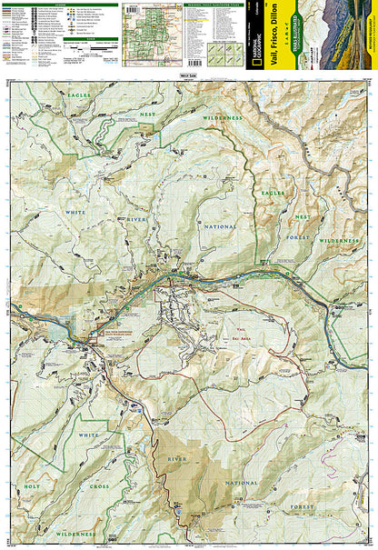 National Geographic Trails Illustrated CO Colo Vail, Frisco, Dillon Topo Map TI00000108