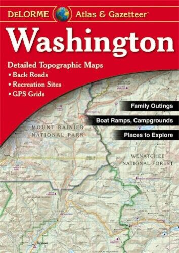 Delorme Washington WA Atlas & Gazetteer Map Newest Edition Topo / Road Maps