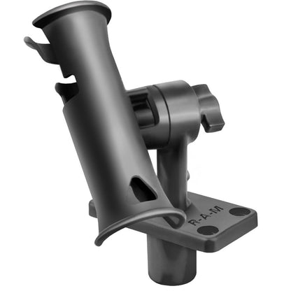 RAM Mount RAM Tube Jr. Rod Holder w/Short 4" Length Post Spline & Flush Mounting Base [RAP-390-SFU]