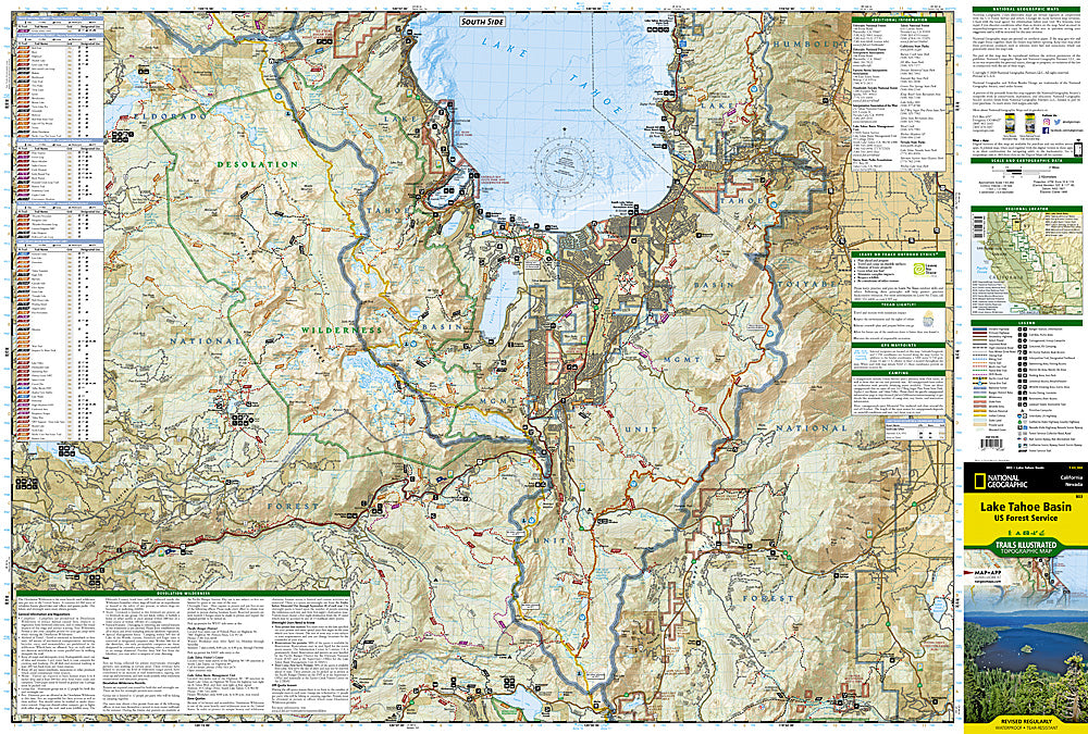 National Geographic CA NV Tahoe National Forest Map Pack TI01021198B