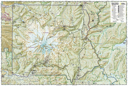 National Geographic Trails Illustrated WA Mount Rainier National Park Map TI00000217