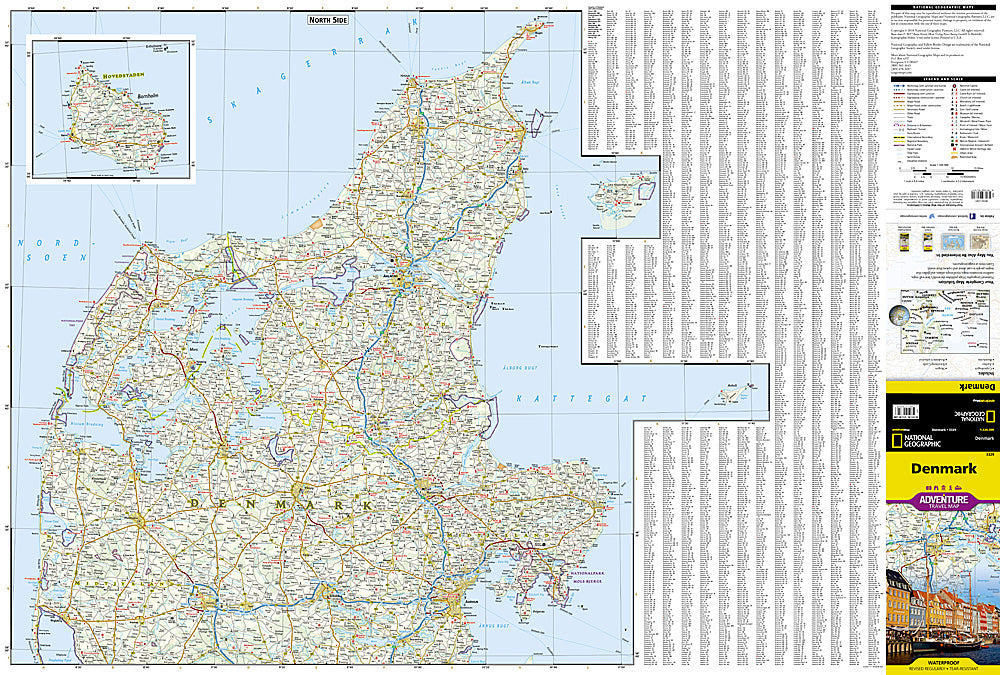 National Geographic Adventure Map Denmark Northern Europe AD00003329