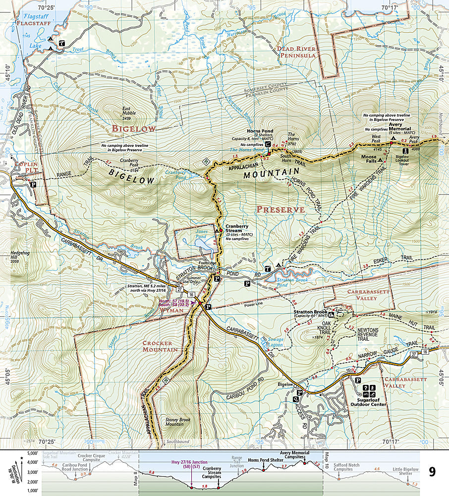 National Geographic TI Appalachian Trail ME Mount Carlo - Pleasant Pond Map TI00001512