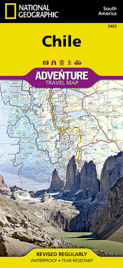 National Geographic Adventure Map Chile South America AD00003402